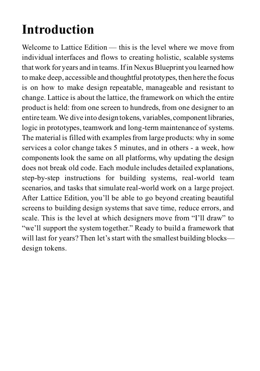 'Lattice Edition' guide preview