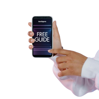 Phone mockup displayed guide 'Free Guide'